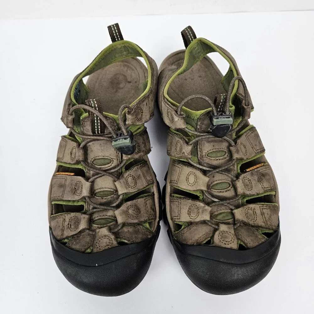 Keen Newport Waterproof Leather Sandal Tan/Green1001901